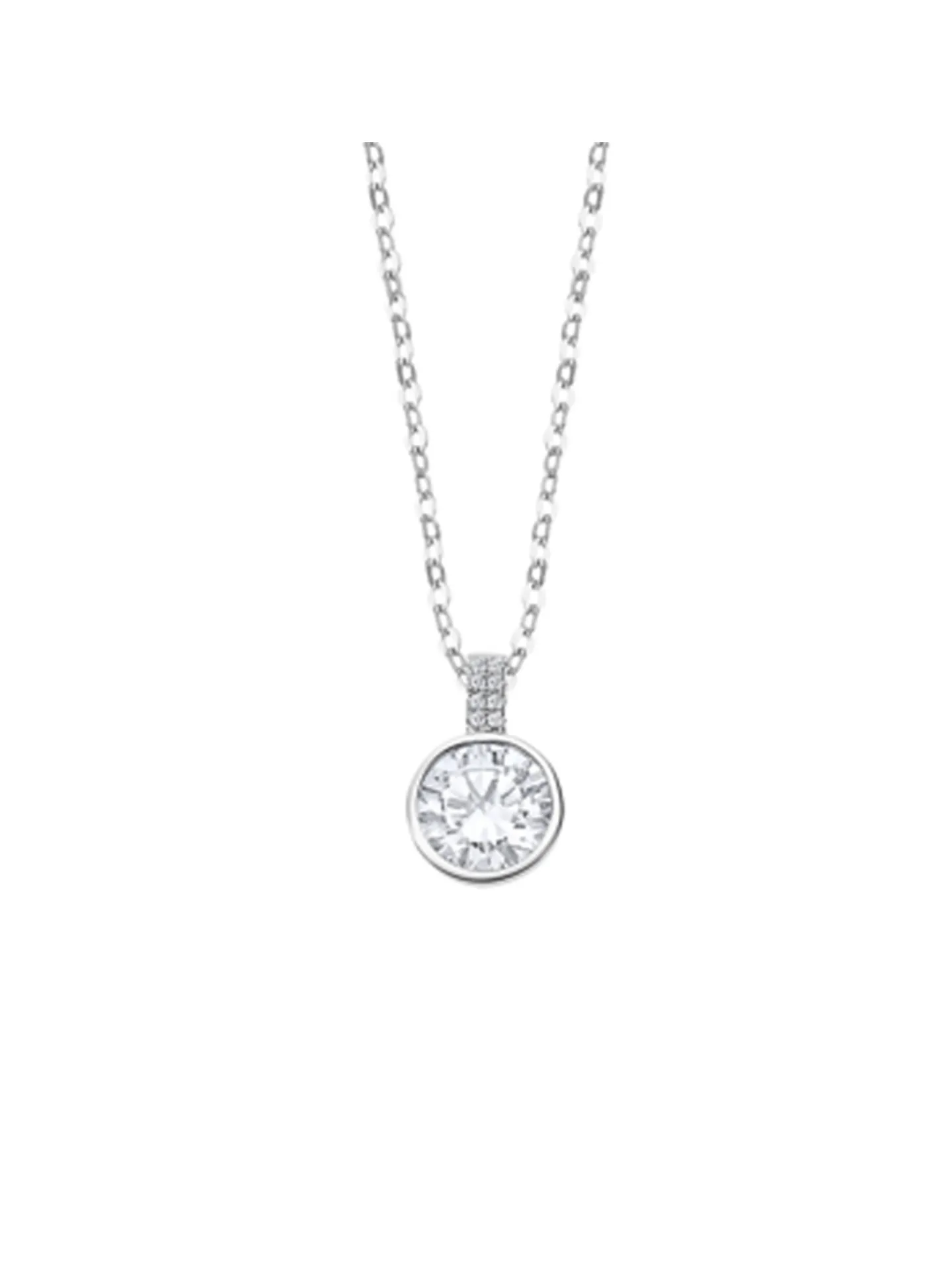 Collier Lotus en argent avec pendentif oxyde