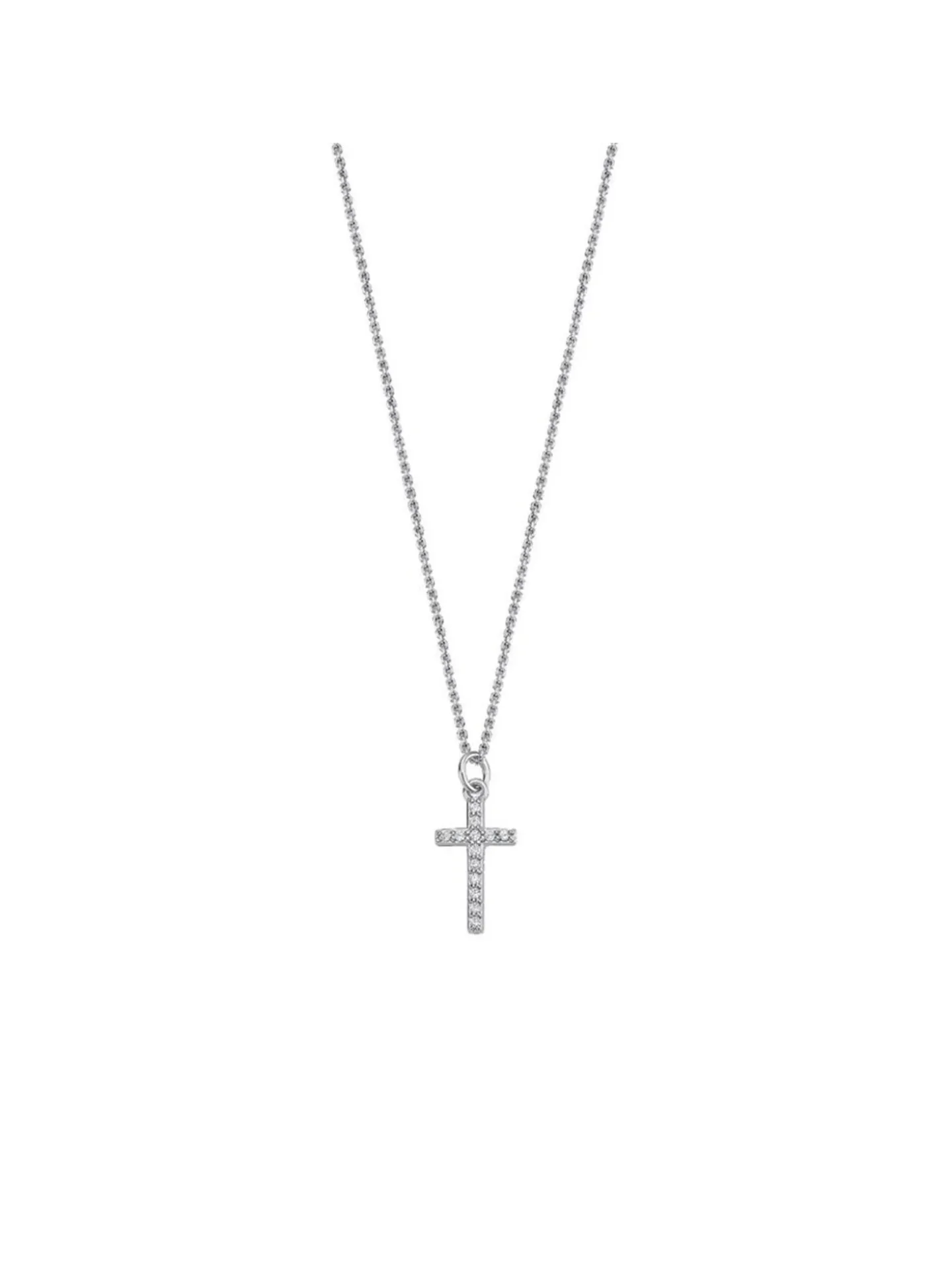 Collier Lotus Silver croix oxydes