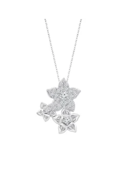 Collier Lotus Silver fleurs