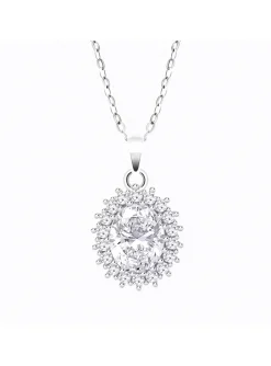 Collier Lotus Silver marguerite oxydes blancs
