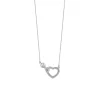 Collier Lotus Silver Moments coeur et infini