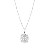 Collier Lotus Silver oxyde coussin blanc