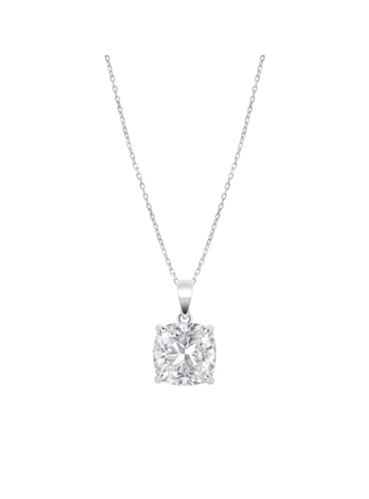 Collier Lotus Silver oxyde coussin blanc