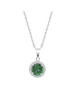 Collier Lotus Silver oxyde vert
