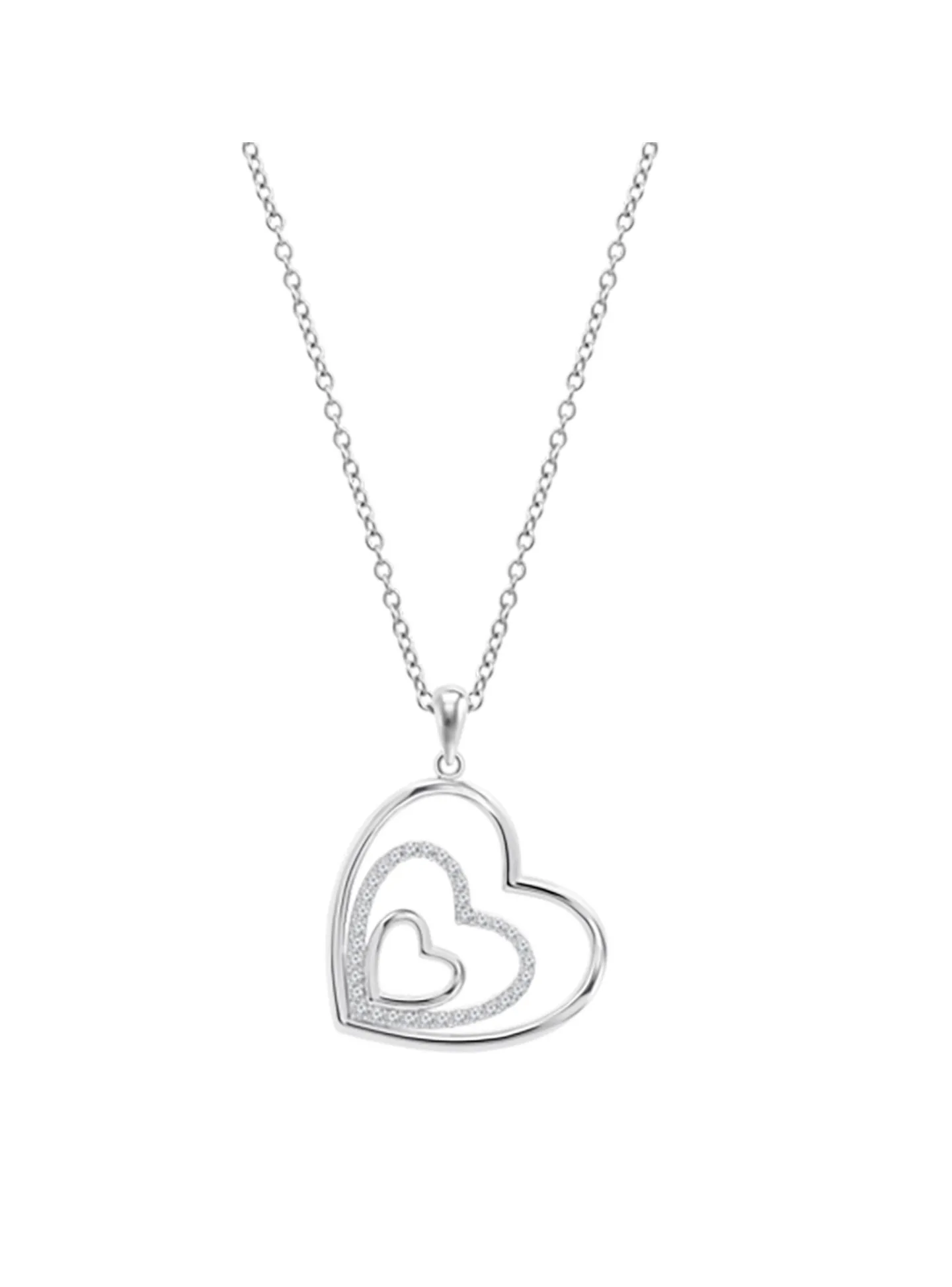 Collier Lotus Silver triple coeur argent