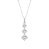 Collier Lotus Silver triple oxyde blanc