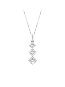 Collier Lotus Silver triple oxyde blanc