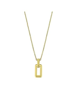 Collier Lotus Style Géométrique acier doré