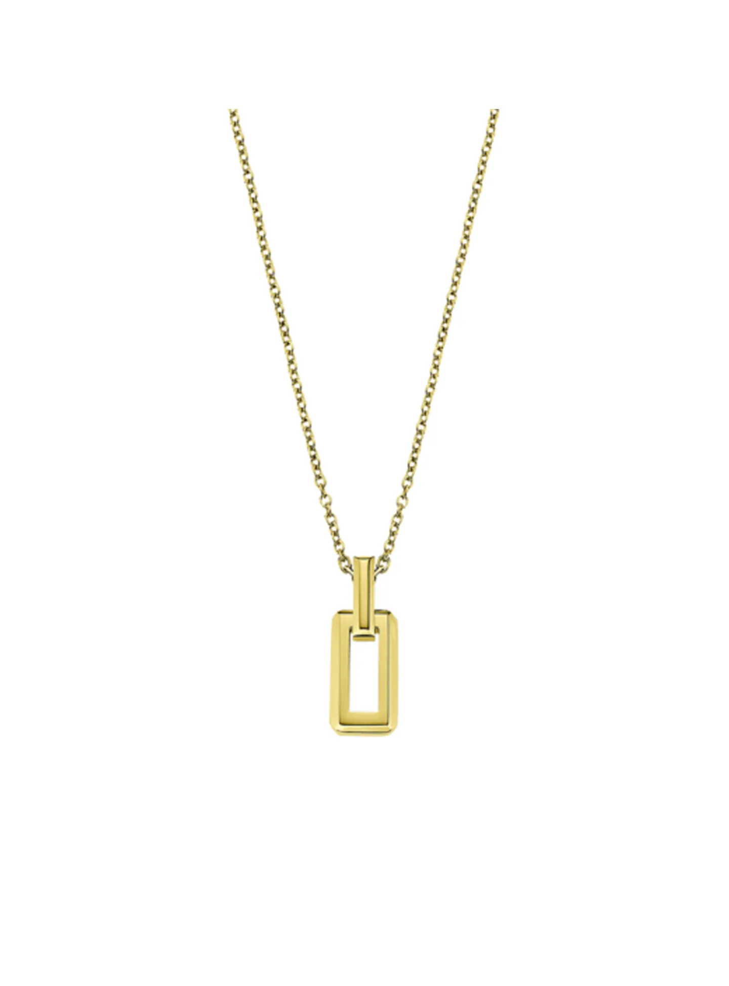 Collier Lotus Style Géométrique acier doré
