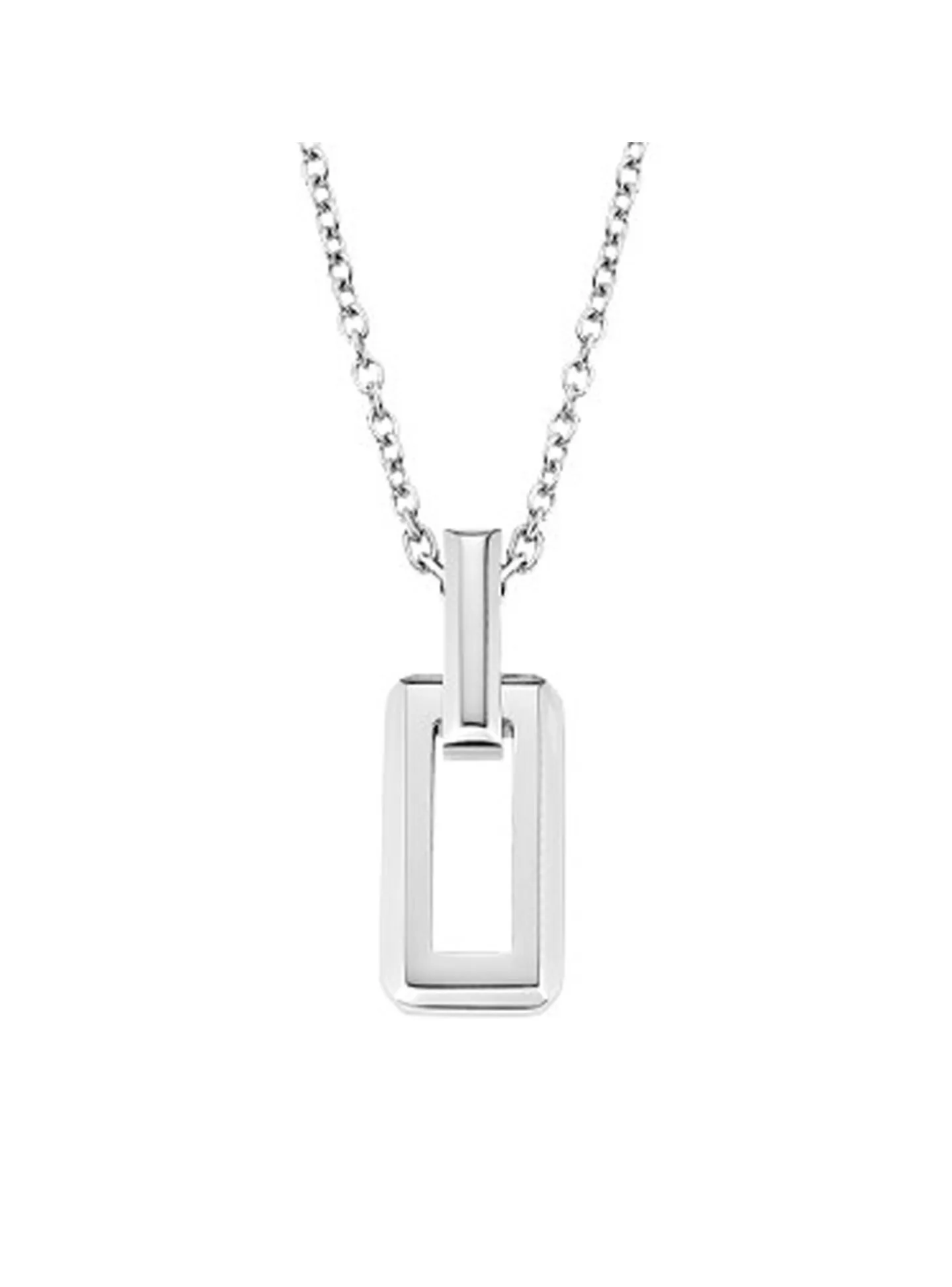 Collier Lotus Style Géométrique acier