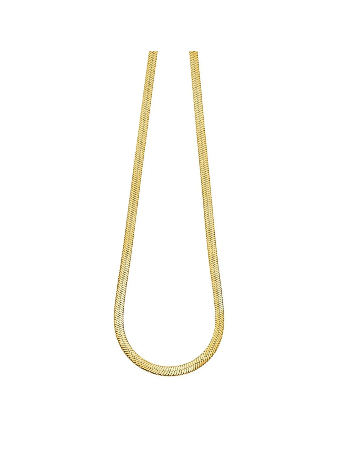 Collier Lotus Style Maille Miroir Acier doré