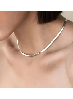 Collier Lotus Style Maille Miroir acier