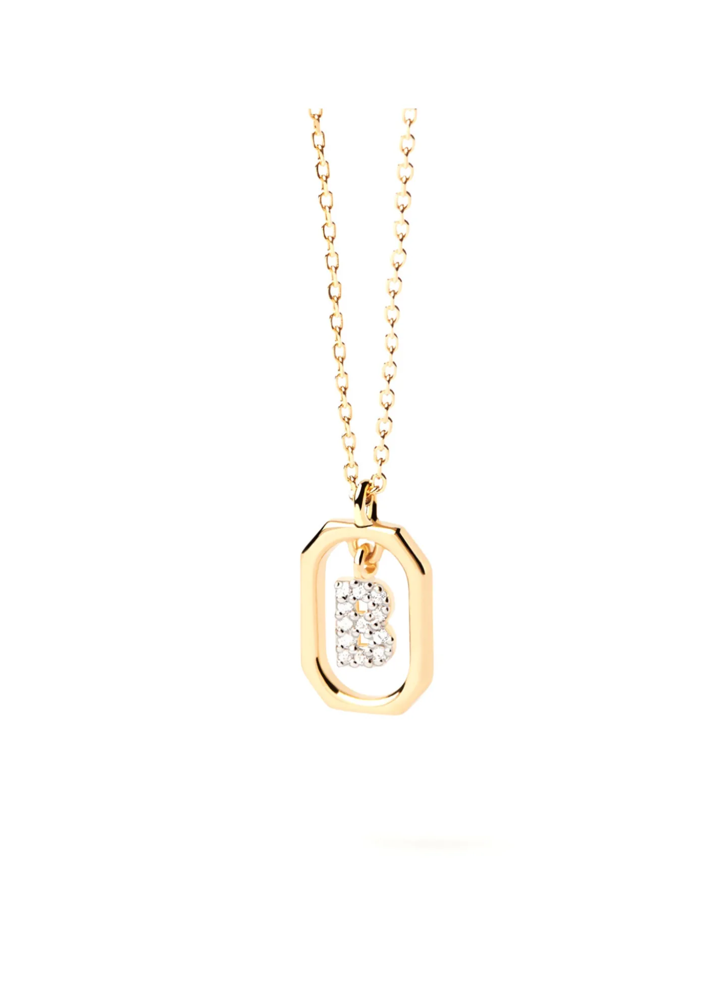 Collier PDPaola Lettre B Mini doré