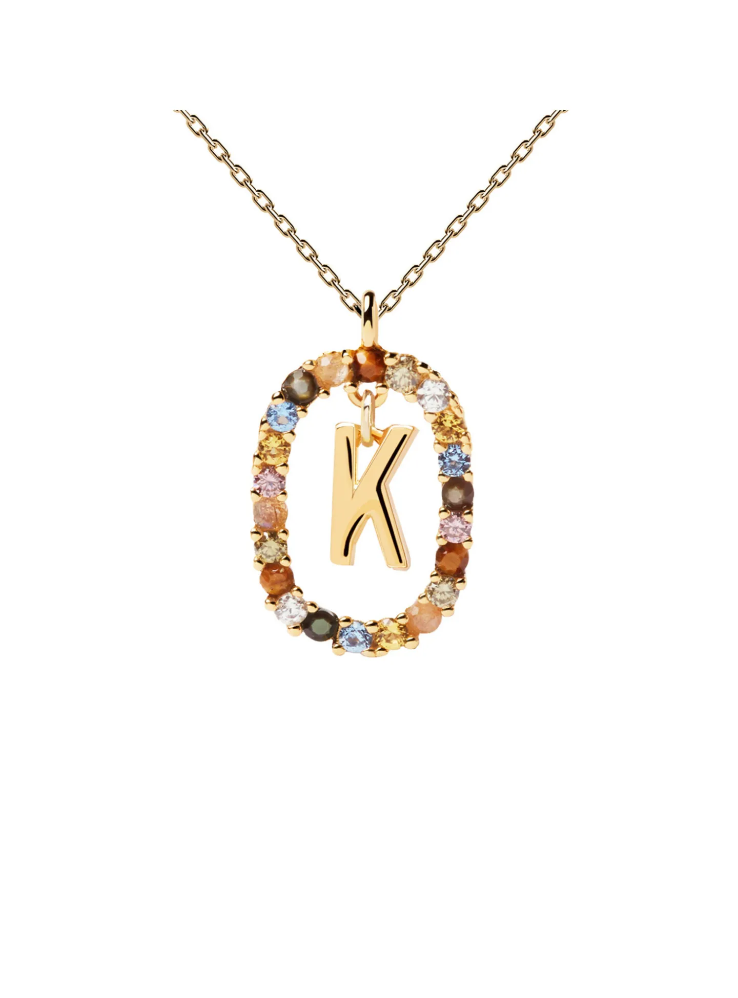 Collier PDPaola Lettre K plaqué or_x005f_x000D_Collection NEW LETTERS