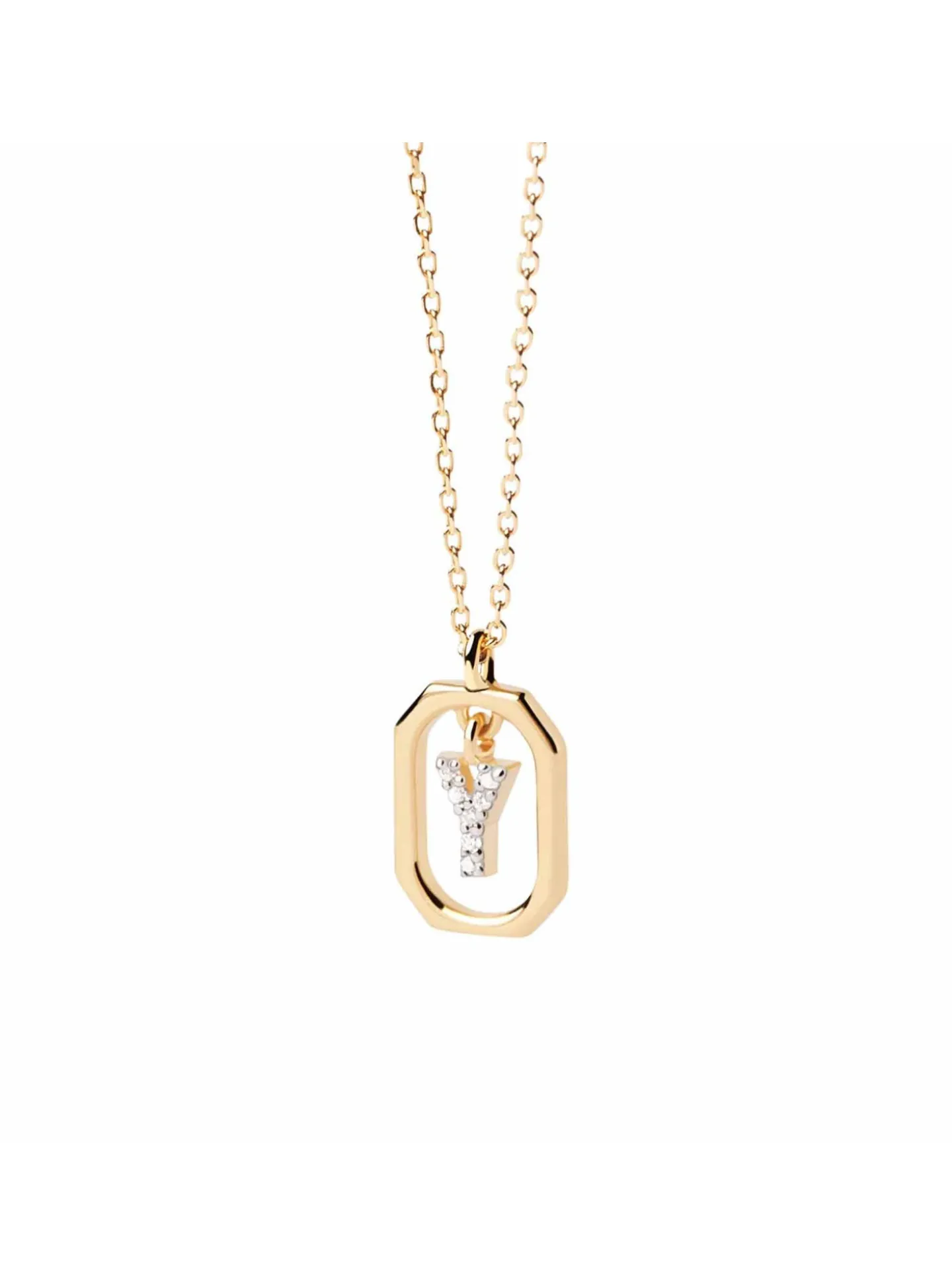 Collier Pdpaola Lettre Y Mini doré