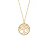 Collier plaqué or arbre de vie