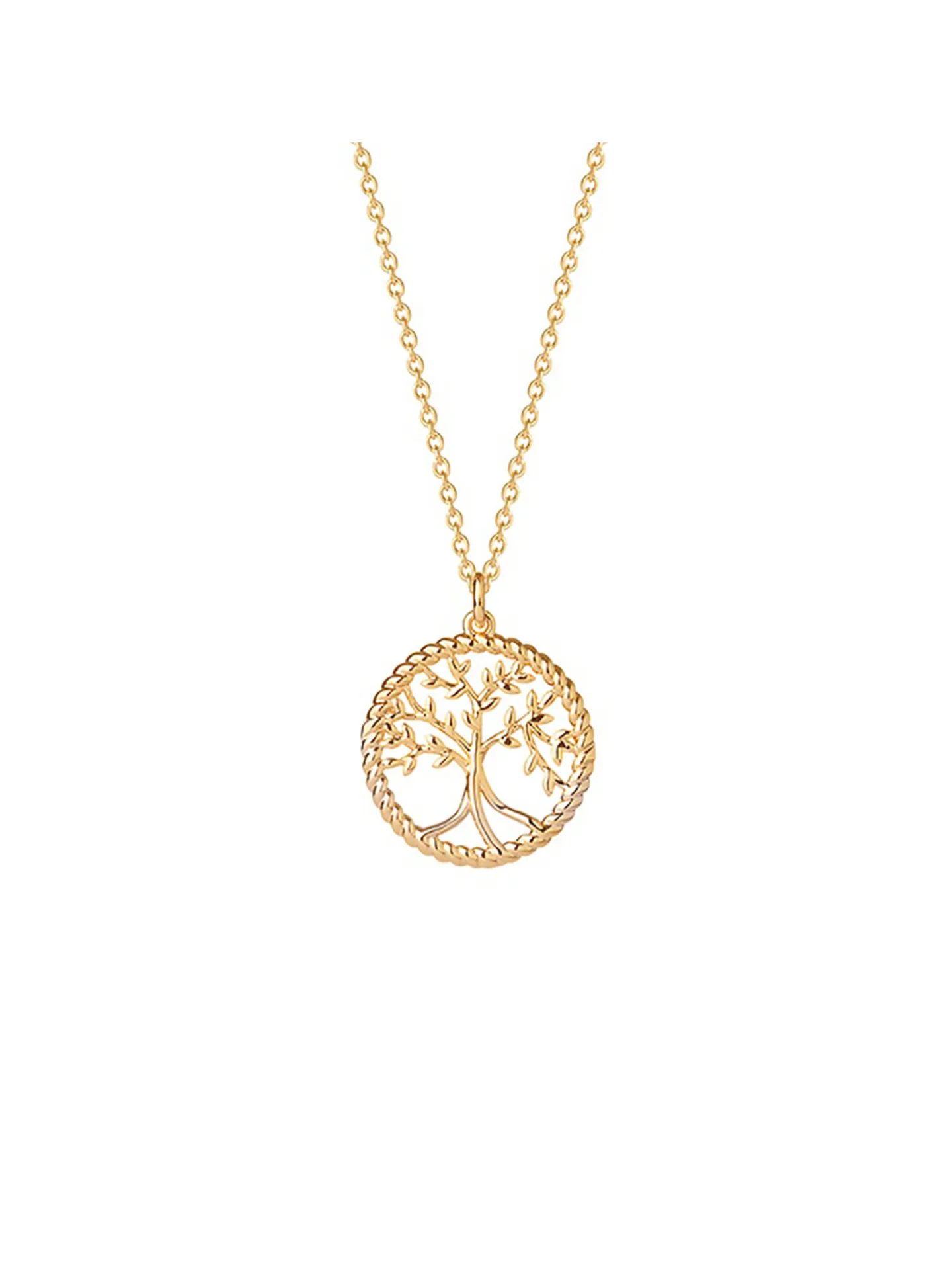 Collier plaqué or arbre de vie