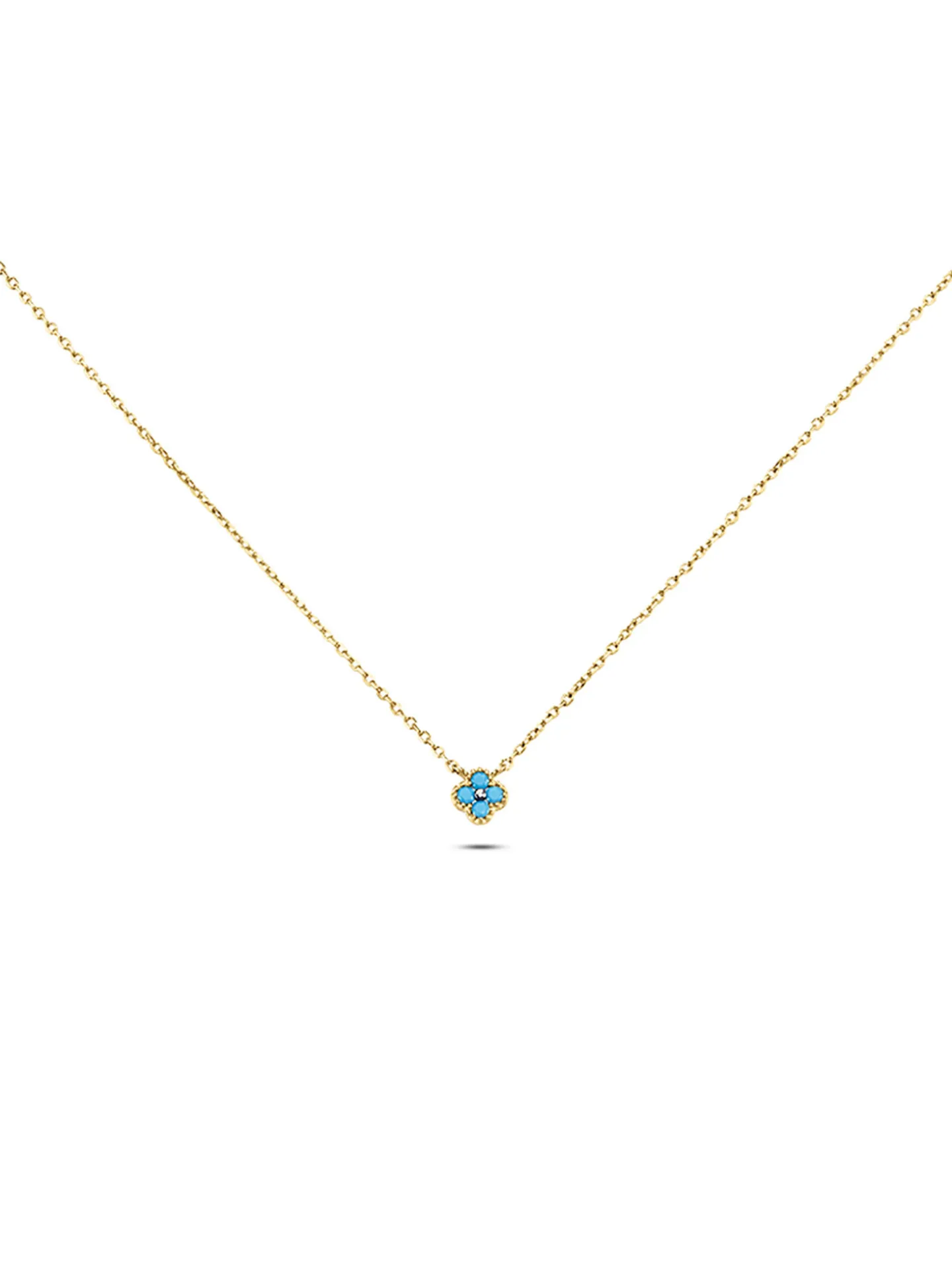 Collier ras de cou Agatha Beloves doré turquoise