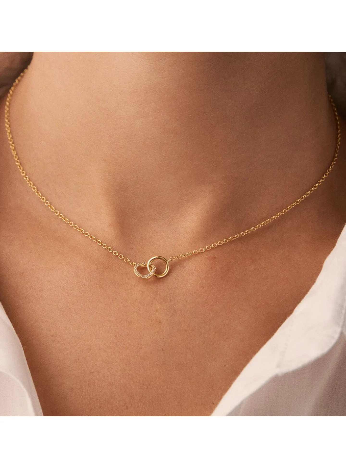 Collier ras de cou Agatha Rondou doré oxydes