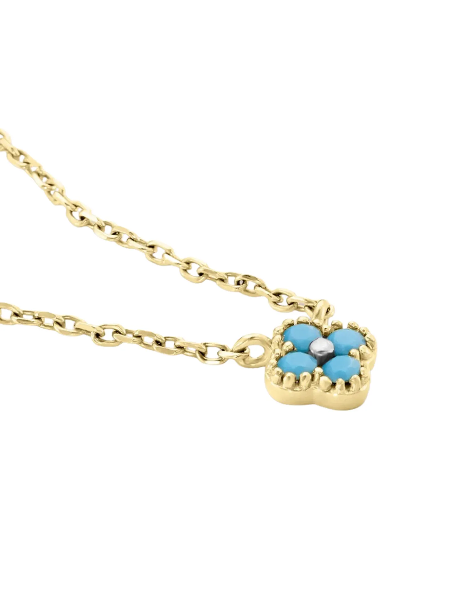 Collier ras de cou Agatha Beloves doré turquoise