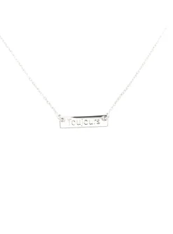 Collier Saunier plaque argent gravure toujours