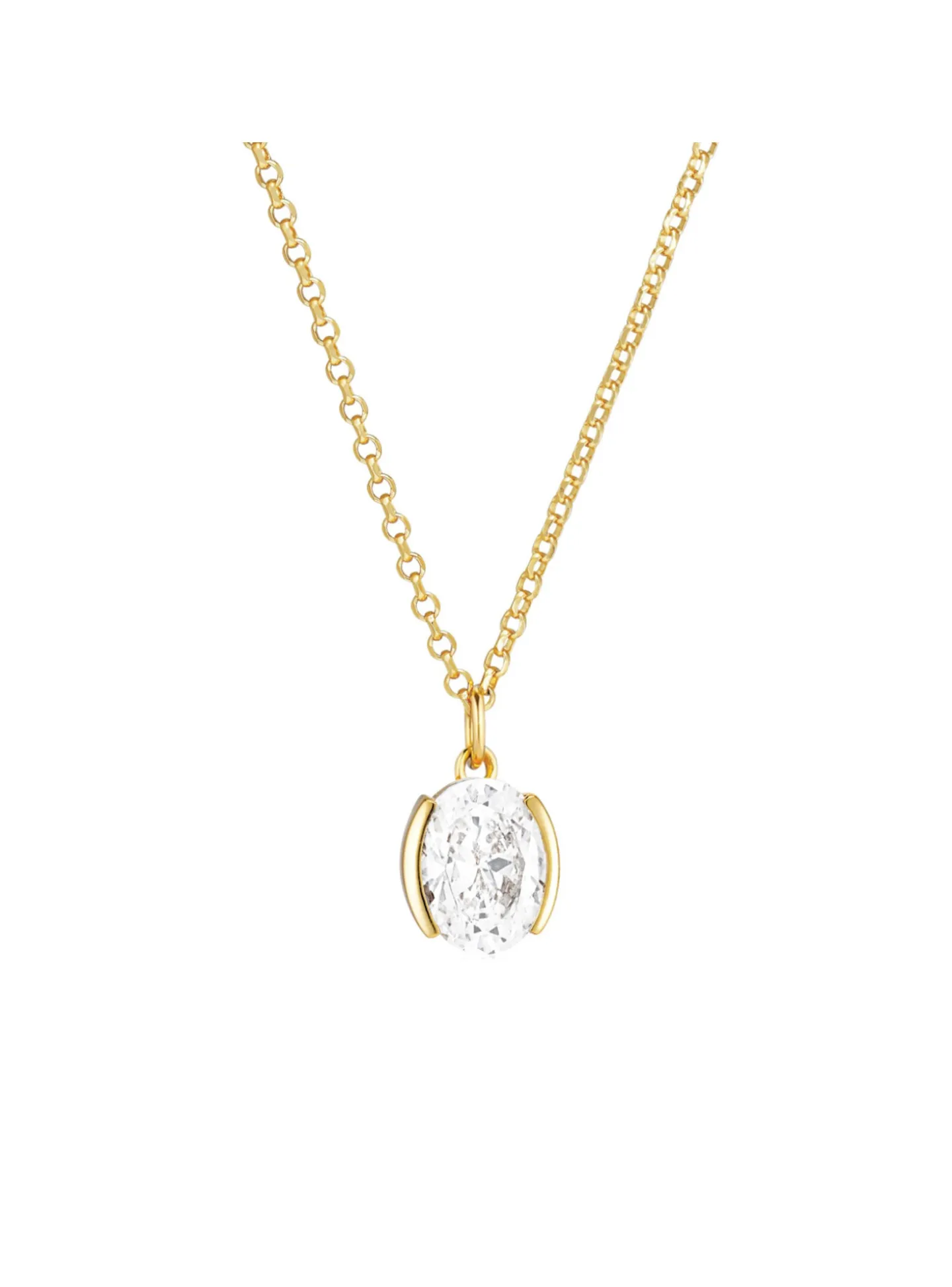 Collier Sif Jakobs ELLISSE CAREZZA_x005f_x000D_argent plaqué or et oxyde de zirconium