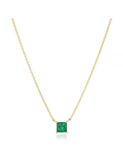 Collier Sif Jakobs Ellera Quadrato doré oxyde vert
