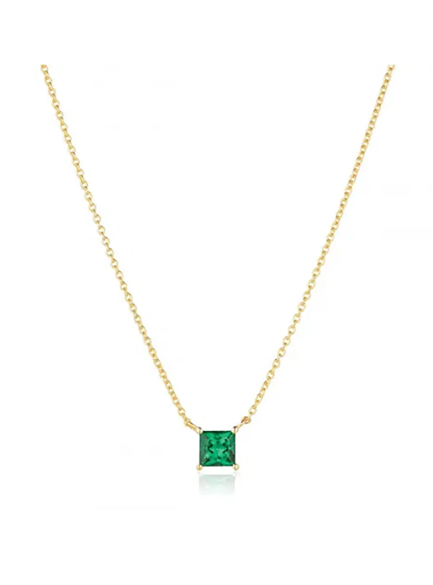 Collier Sif Jakobs Ellera Quadrato doré oxyde vert