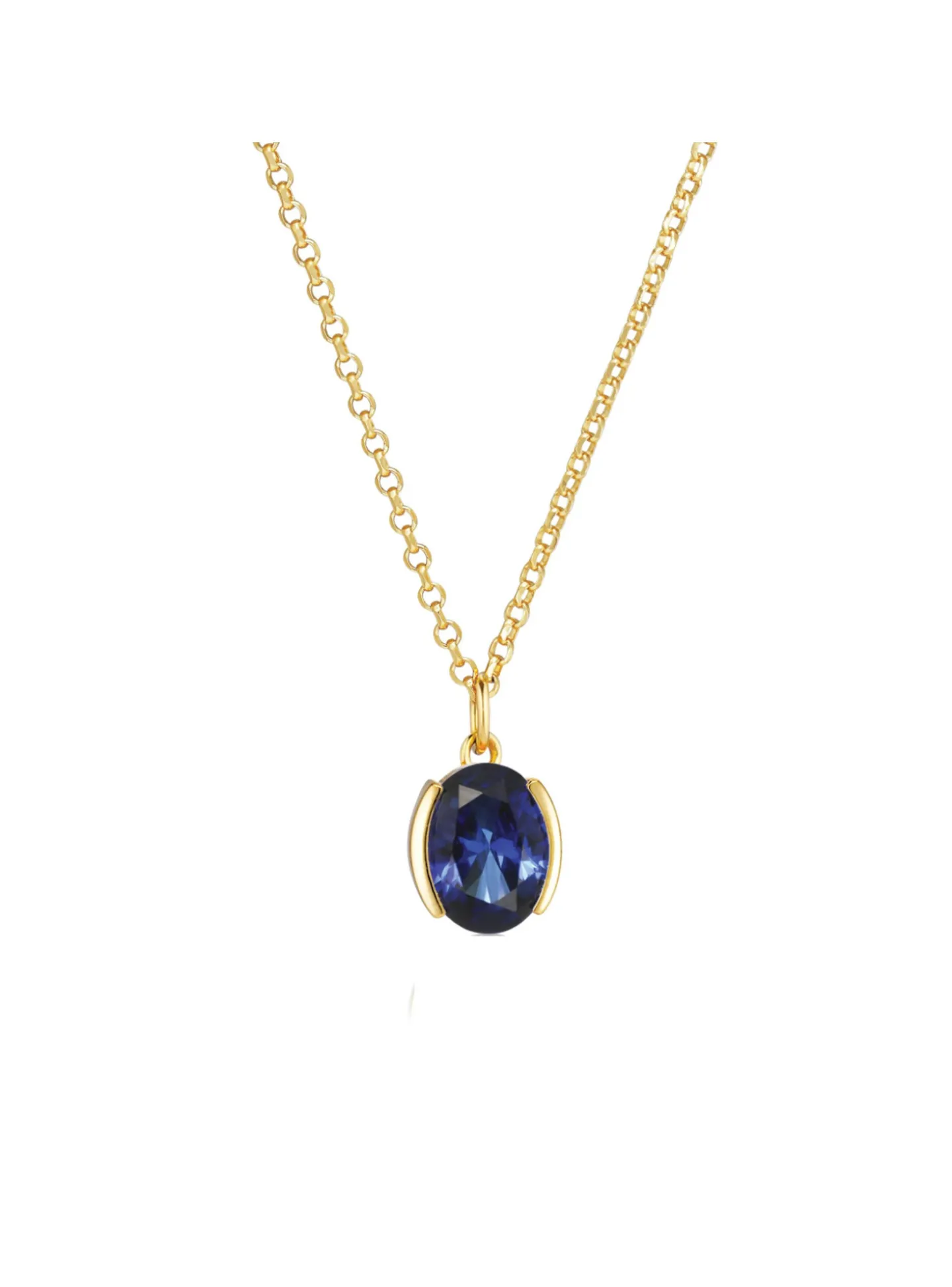 Collier Sif Jakobs ELLISSE CAREZZA_x005f_x000D_plaqué or jargent plaqué or et oxyde bleu