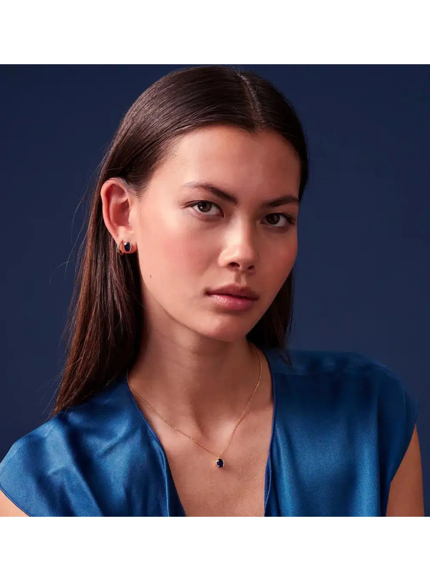 Collier Sif Jakobs ELLISSE CAREZZA_x005f_x000D_oxyde de zirconium bleu