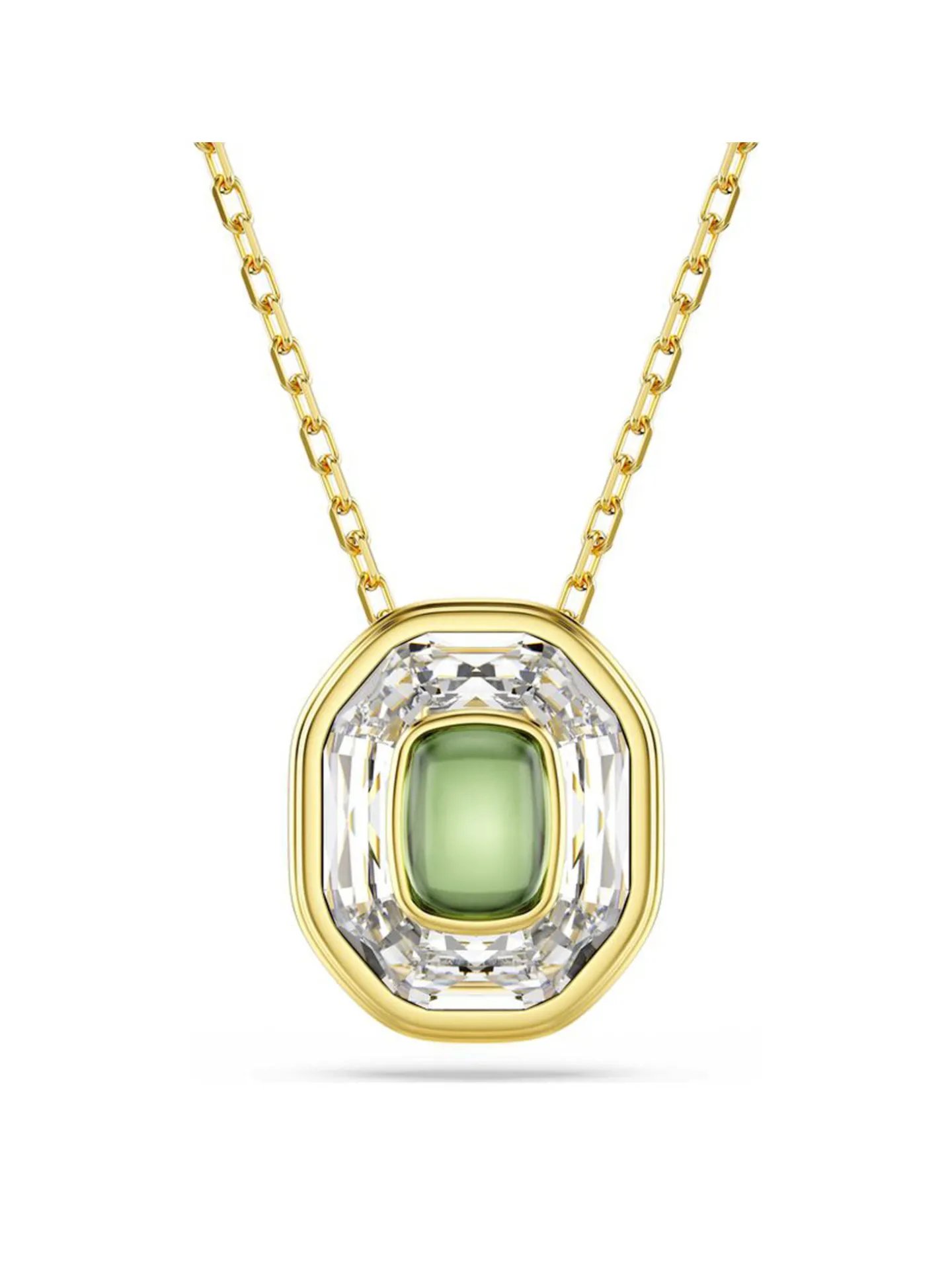 Collier Swarovski Chroma vert et doré