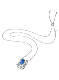 Collier Swarovski Chroma Cristal blanc/centre bleu