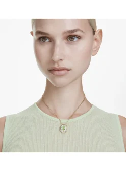 Collier Swarovski Chroma vert et doré