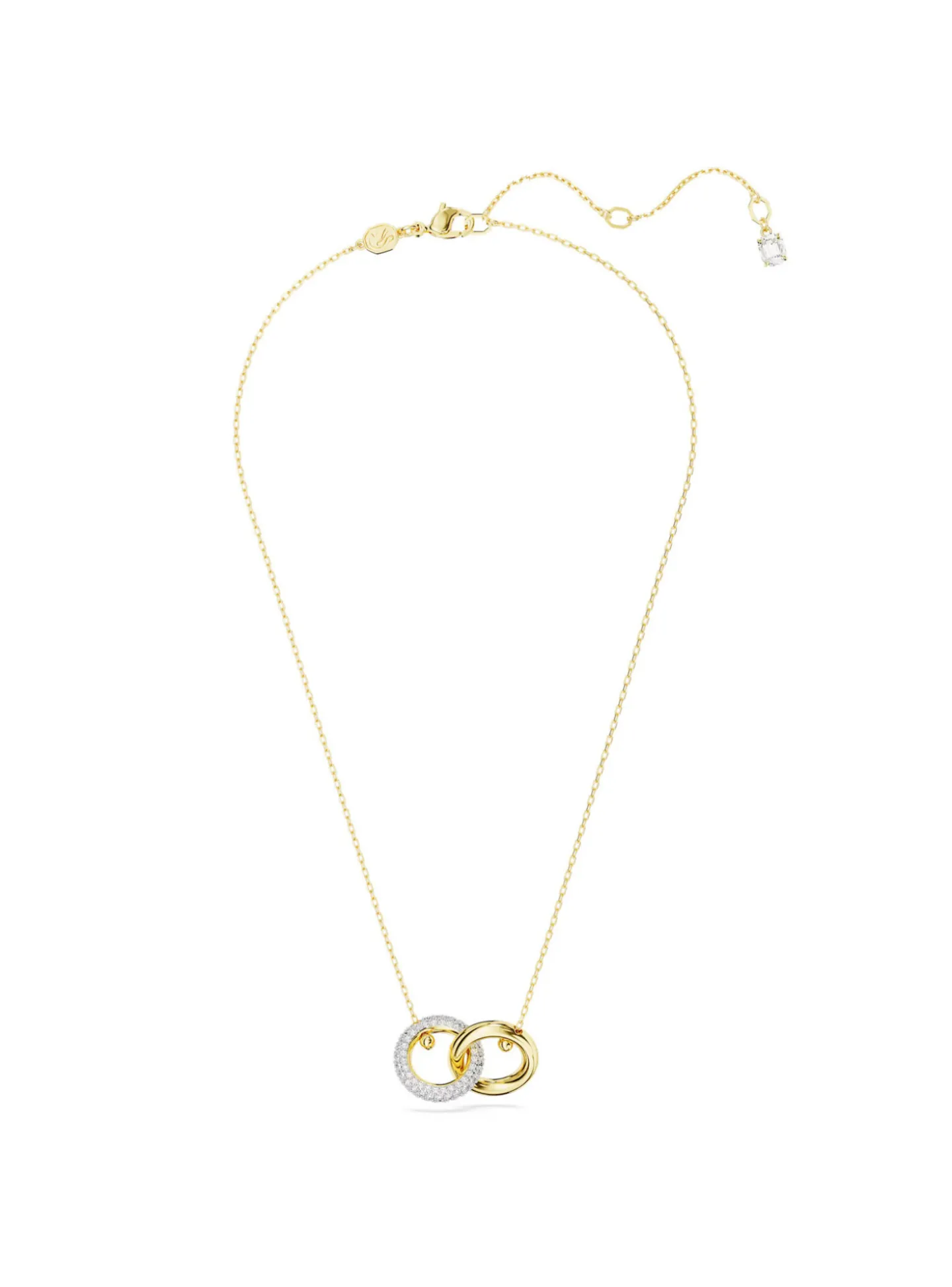 Collier Swarovski Dextera doré entrelacé