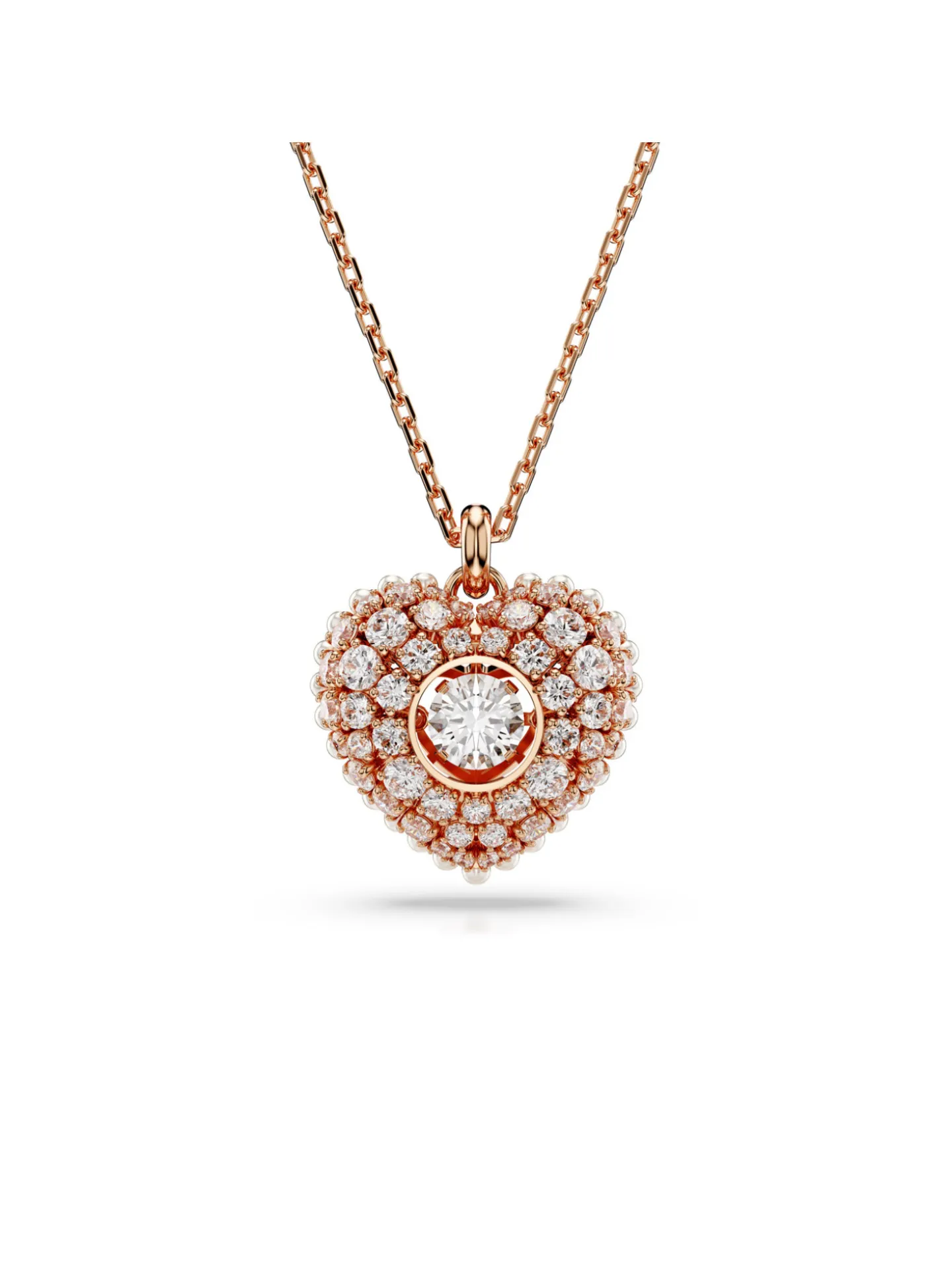 Collier Swarovski Hyperbola coeur rosé