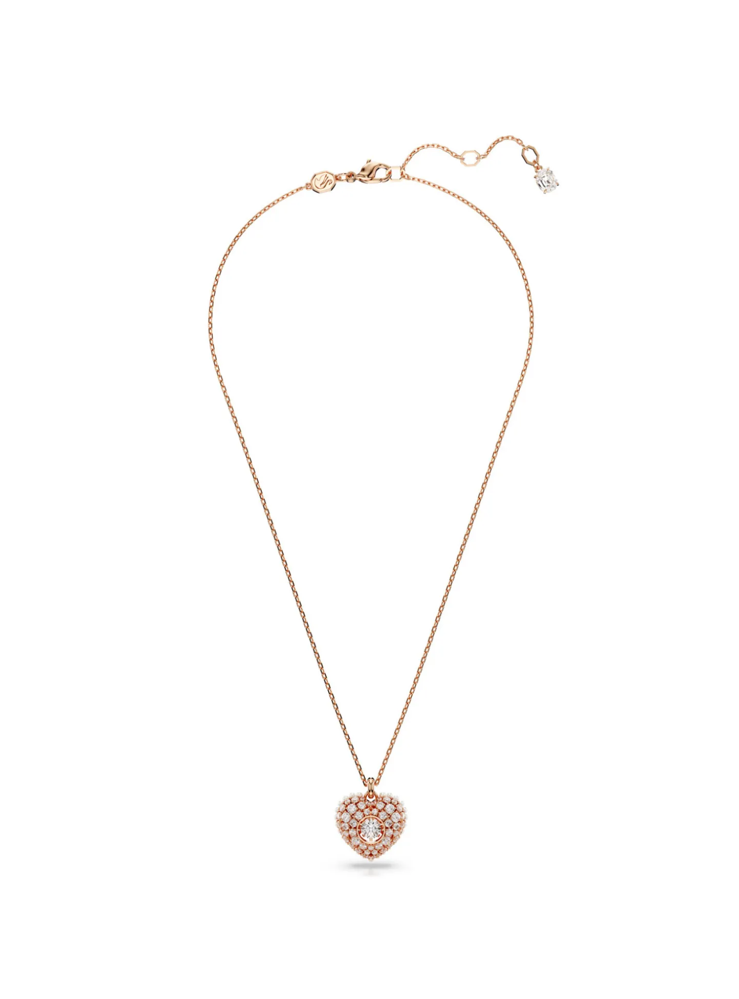 Collier Swarovski Hyperbola coeur rosé
