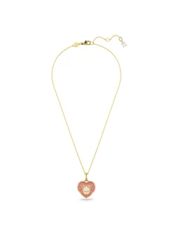 Collier Swarovski Hyperbola coeur rose et blanc
