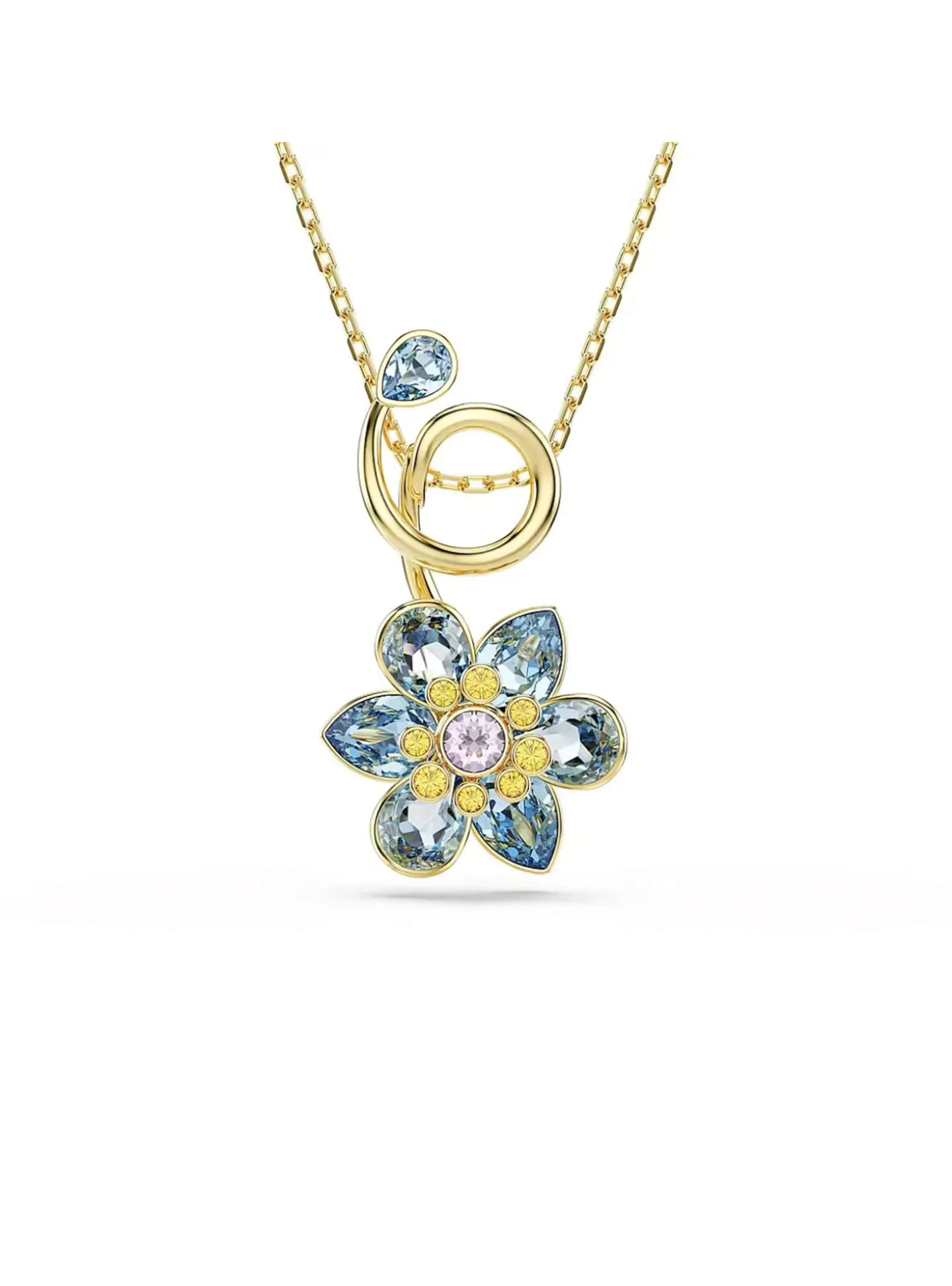 Collier Swarovski Idyllia doré fleur