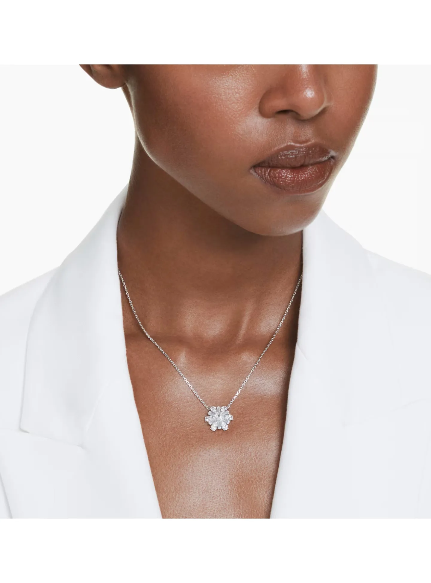 Collier Swarovski Idyllia fleur blanche
