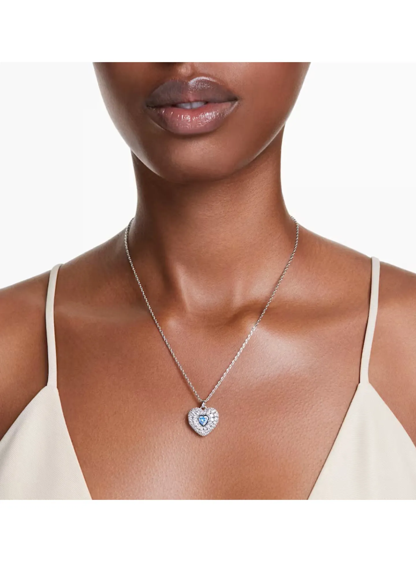 Collier Swarovski Idyllia coeur bleu