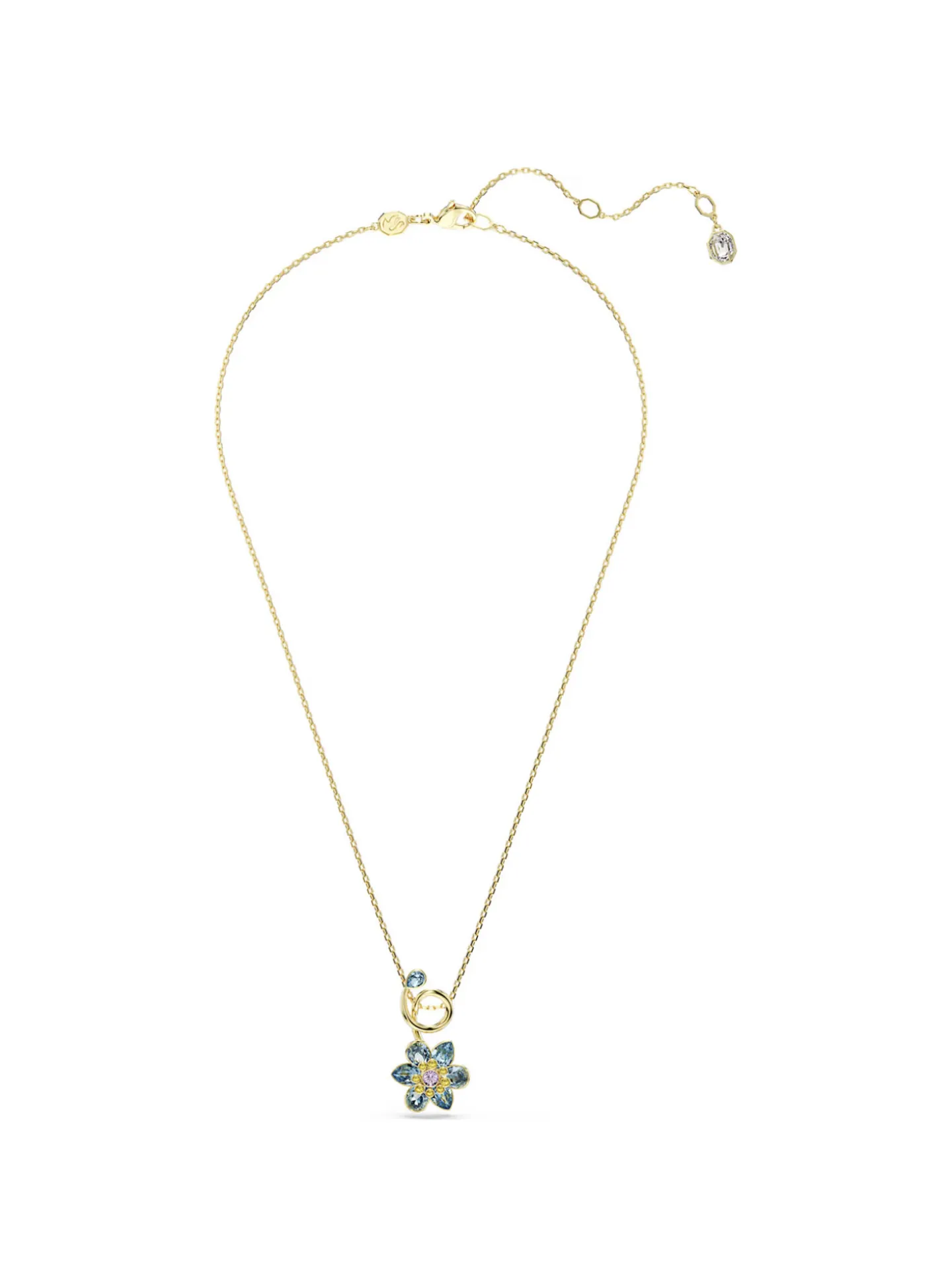 Collier Swarovski Idyllia doré fleur