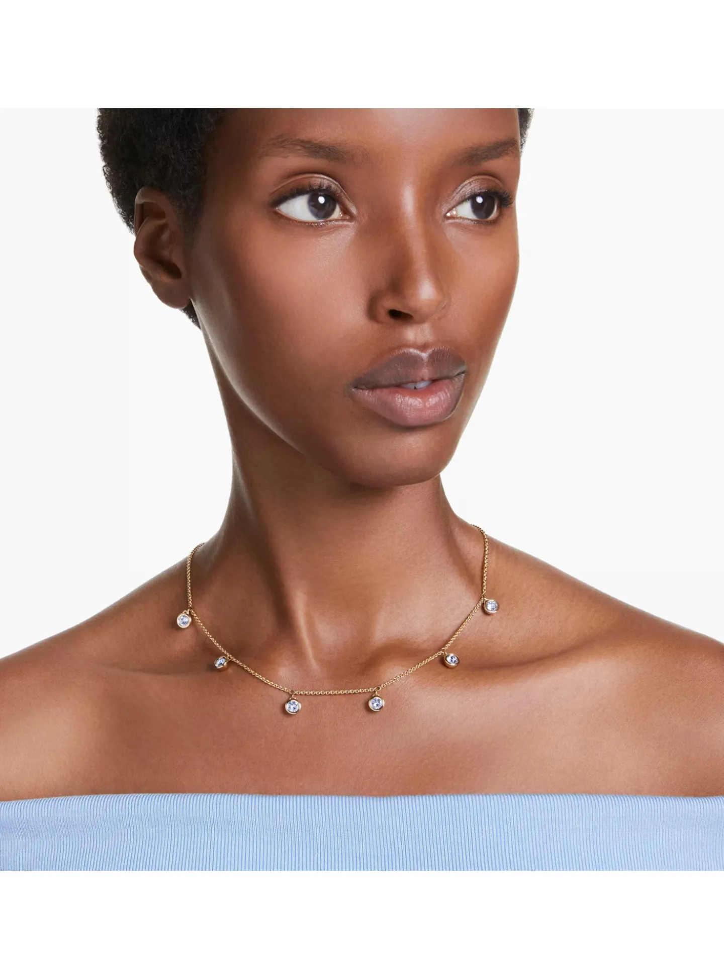 Collier Swarovski Imber pampilles bleues