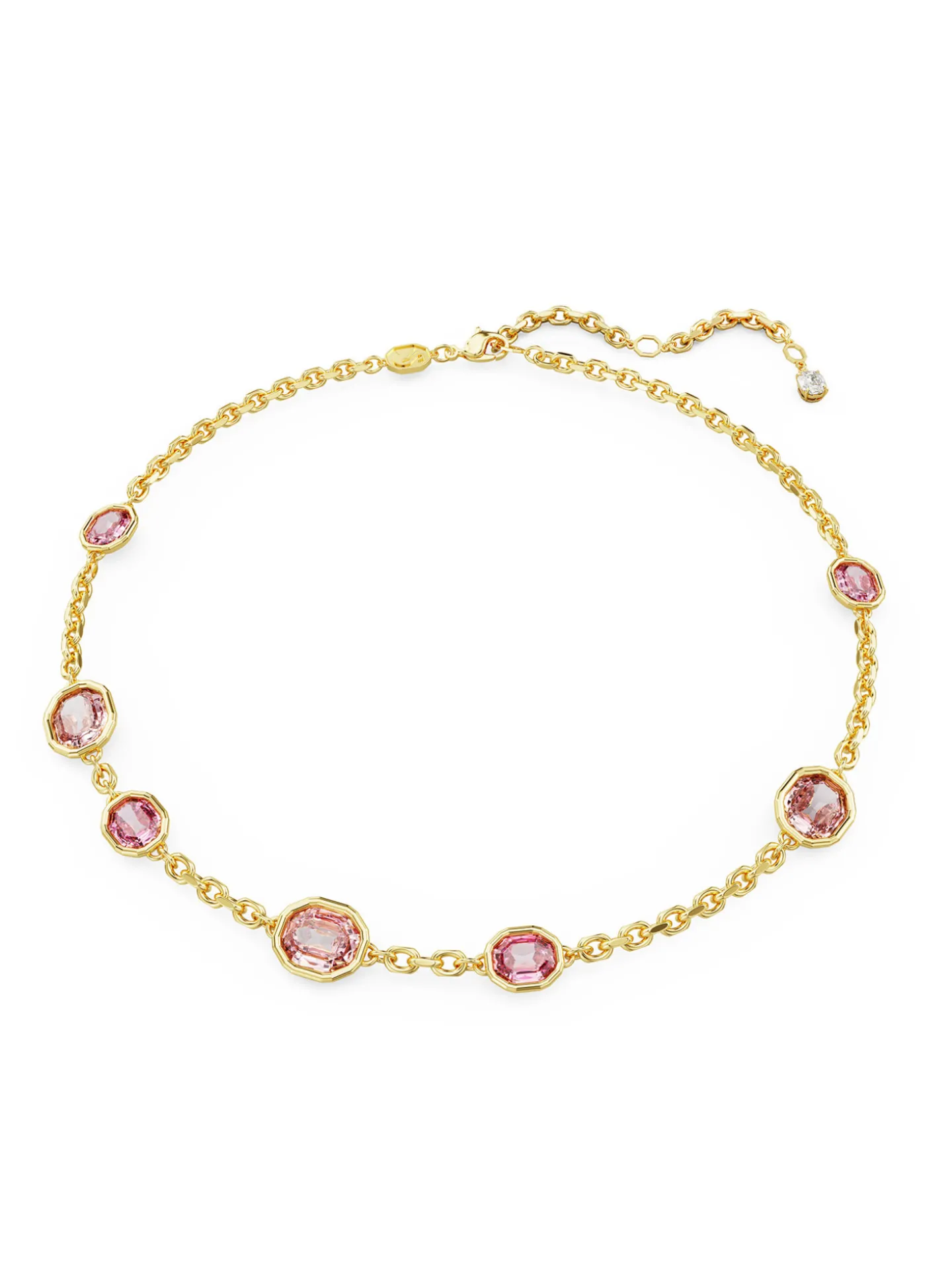 Collier Swarovski Imber taille octogonale rose
