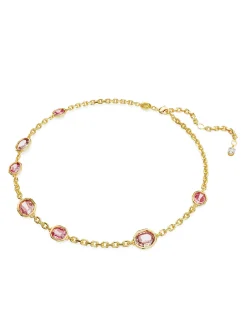 Collier Swarovski Imber taille octogonale rose