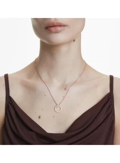 Collier Swarovski Matrix perle de cristal rosé
