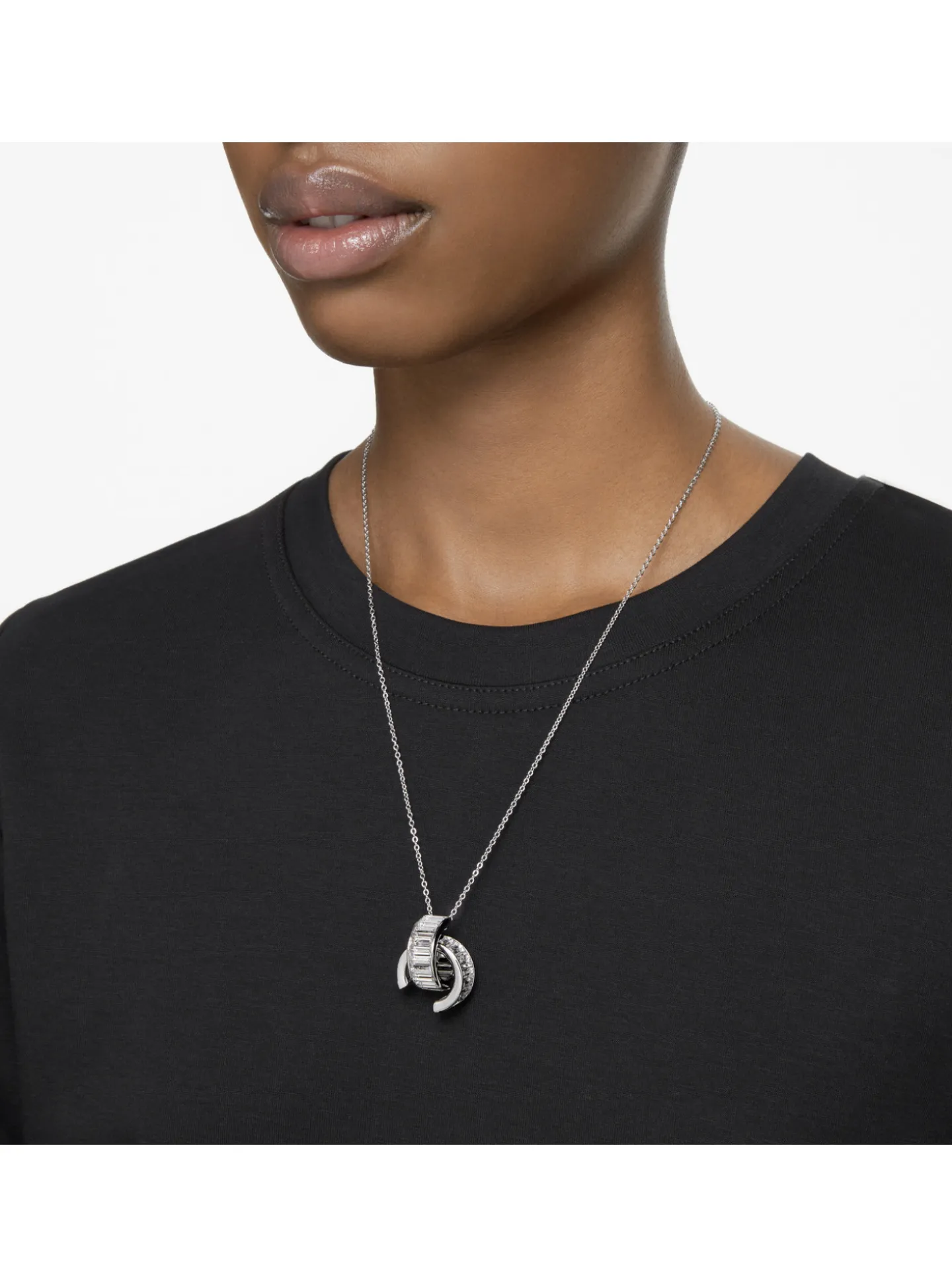 Collier Swarovski Matrix plaqué argent