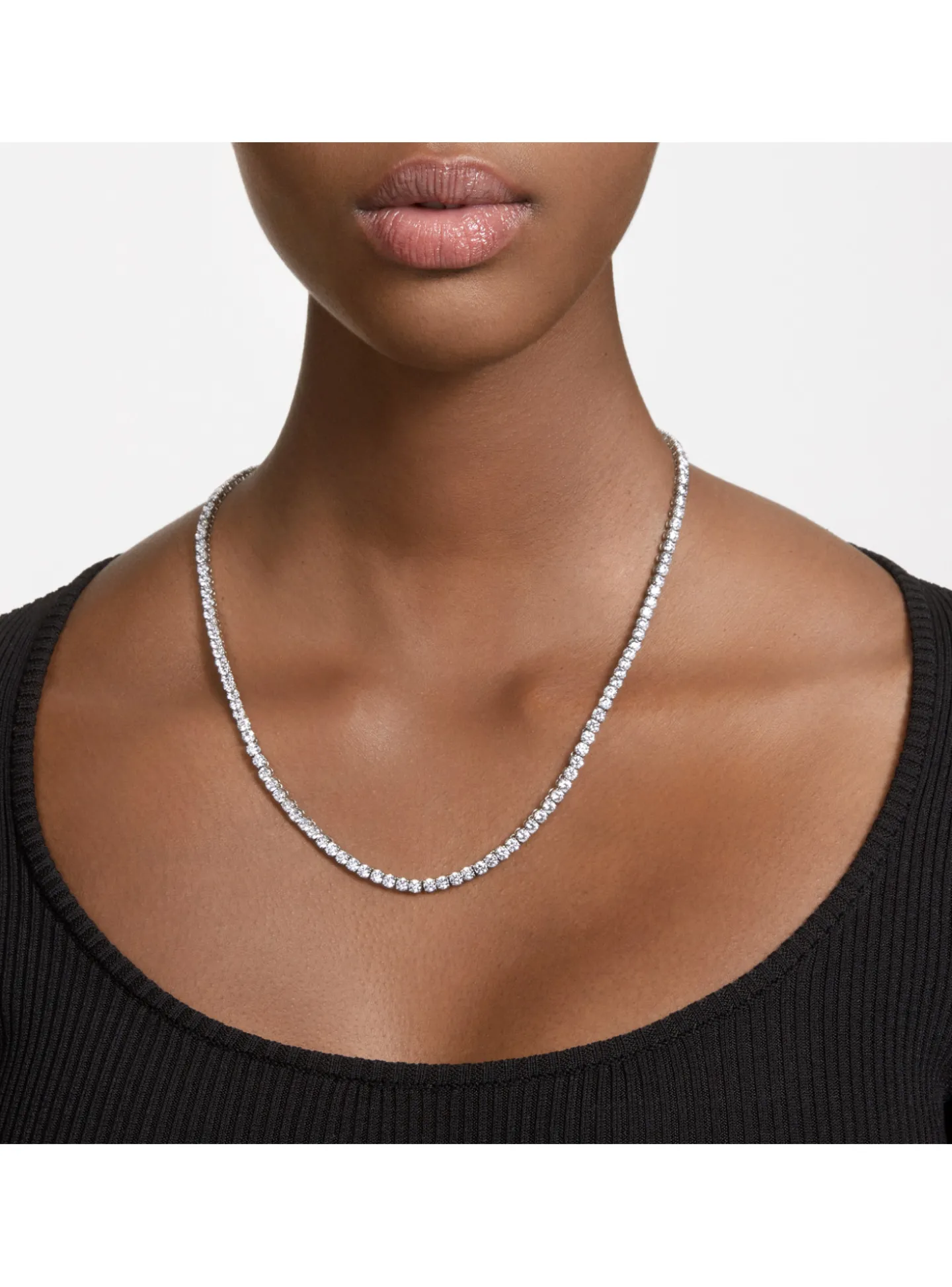 Collier Swarovski Matrix Tennis placage argenté