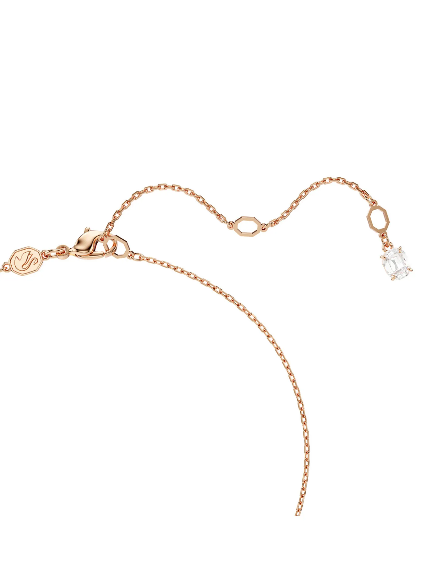 Collier Swarovski Matrix perle de cristal rosé