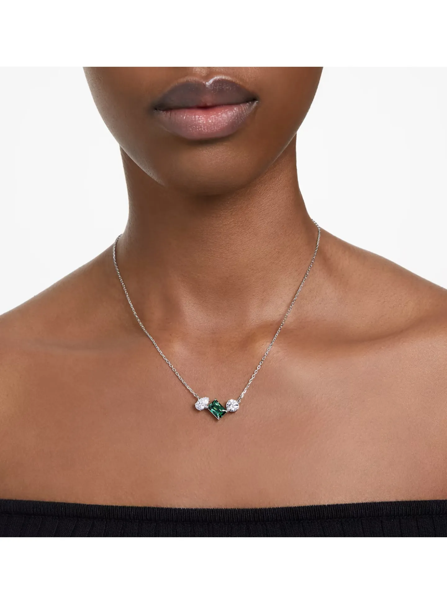 Collier Swarovski Mesmera cristal vert