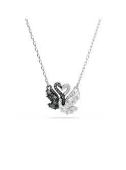 Collier Swarovski Swan noir et blanc